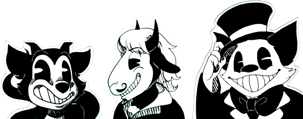 Inkblot Buddies - Cartoon (1000x403), Png Download