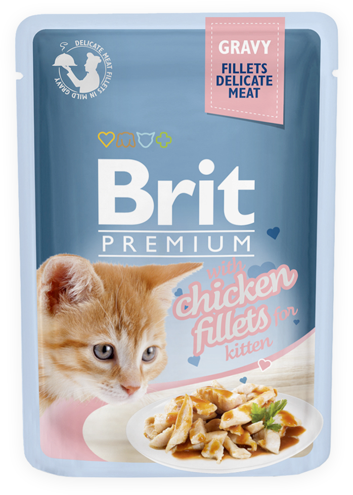 Brit Premium Cat Pouch With Chicken Fillets - Brit Chicken Fillers Delicate Meat (1200x1600), Png Download