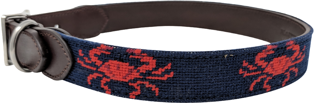 Nauticollar Crab Needlepoint Dog Collar Left - Buckle (1024x1024), Png Download