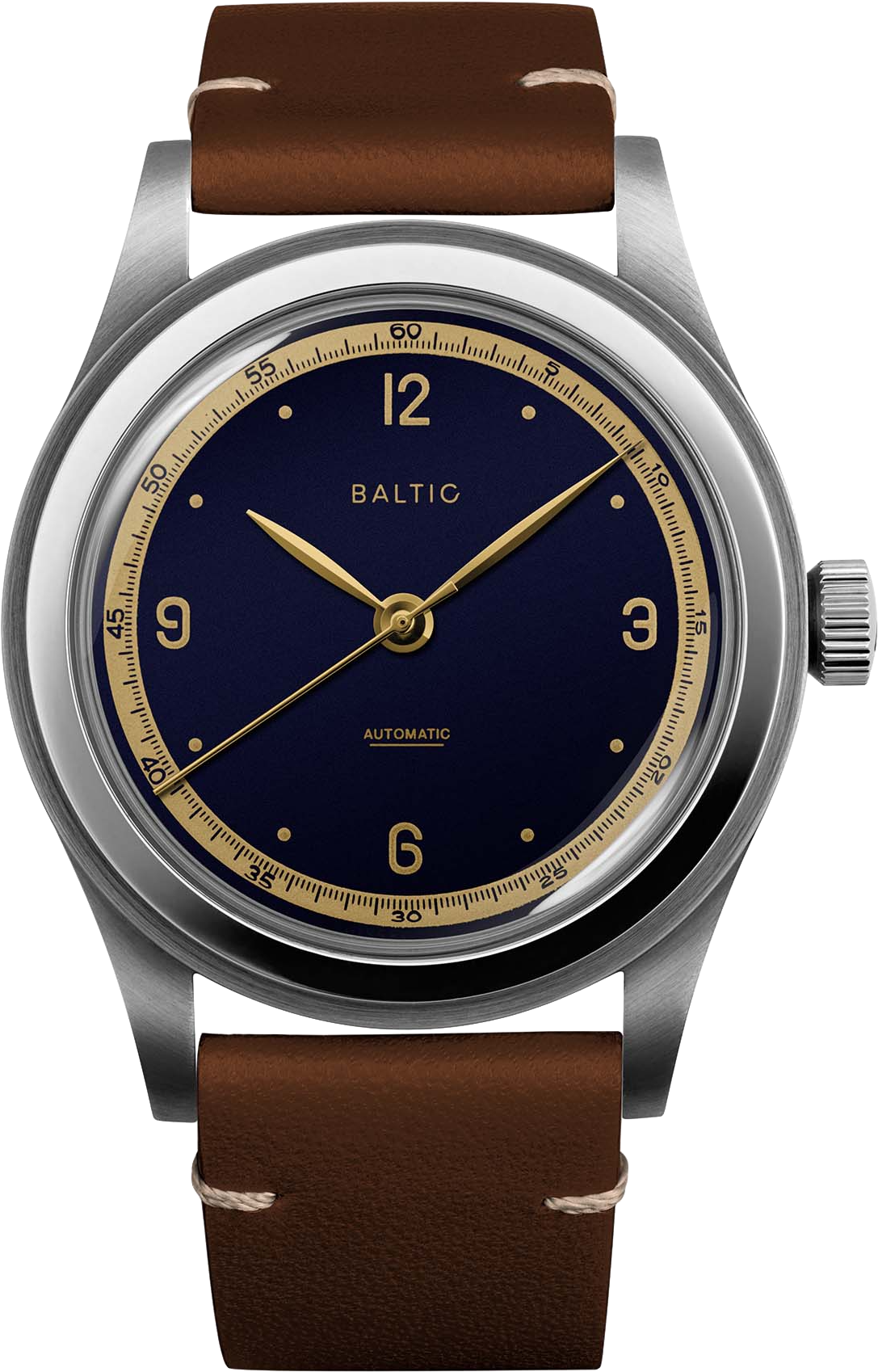 Blue / Gilt Is A Three Hand Automatic Watch With A - Baltic Watches Reverse Panda (1300x1788), Png Download