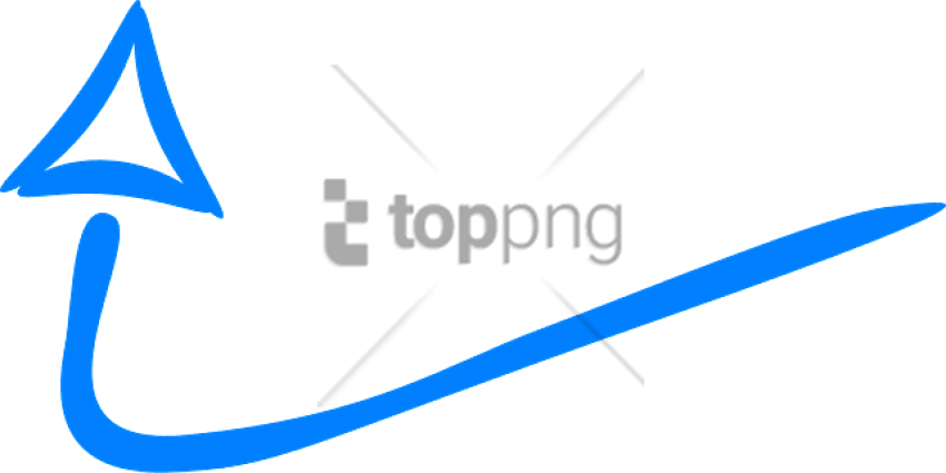 Free Png Hand Drawn Arrow Blue Png Image With Transparent (850x425), Png Download