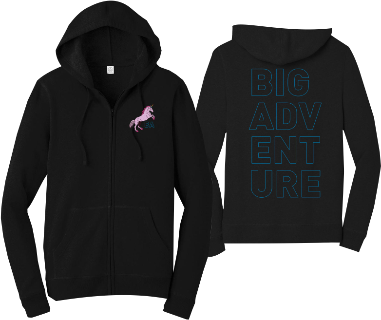 Unicorn Black Hoodie - Hoodie (801x801), Png Download