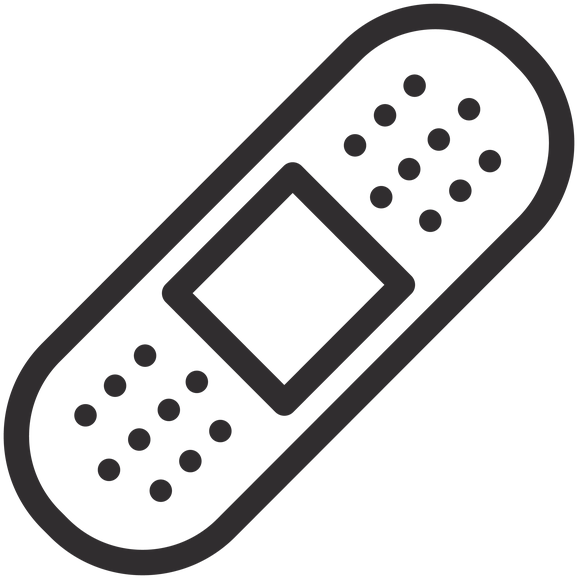 Adhesive Cartoon Cartoonview Co Band Aid Clip - Band Aid Black And White (618x619), Png Download