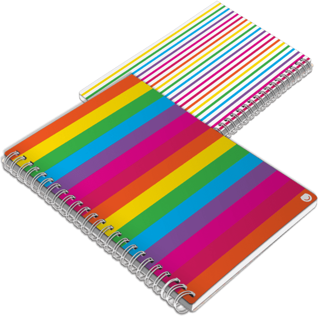 Cuaderno A4 Arco Iris 120 Hojas - Art Paper (640x640), Png Download