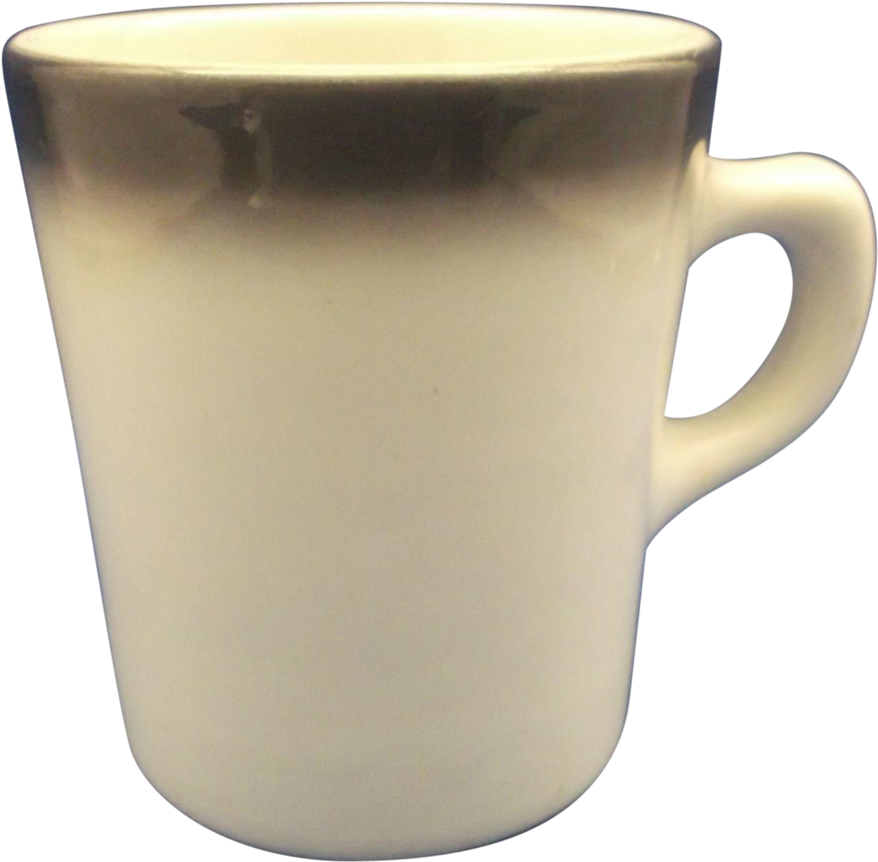 Restaurant Ware Mug Black Fade Ombre Rim - Mug (1249x1249), Png Download