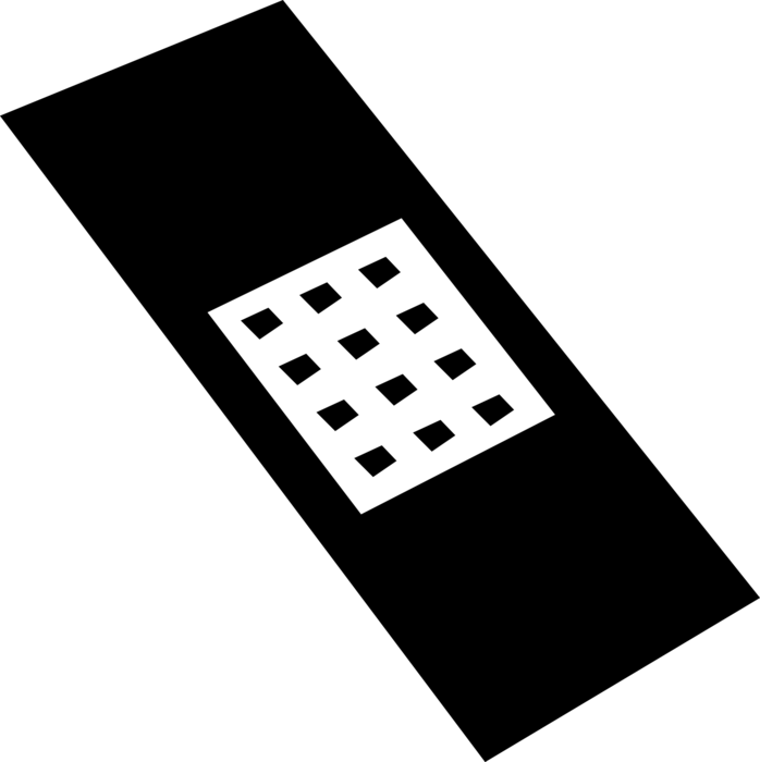 Vector Illustration Of Band-aid Adhesive Compression (698x700), Png Download