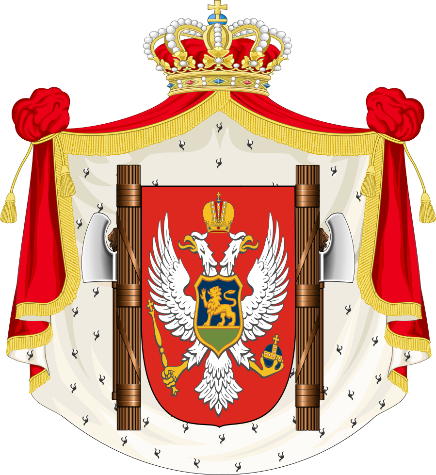 Coat Of Arms Of Fascist Montenegro - Coat Of Arms Of The Principality Of Montenegro (899x979), Png Download