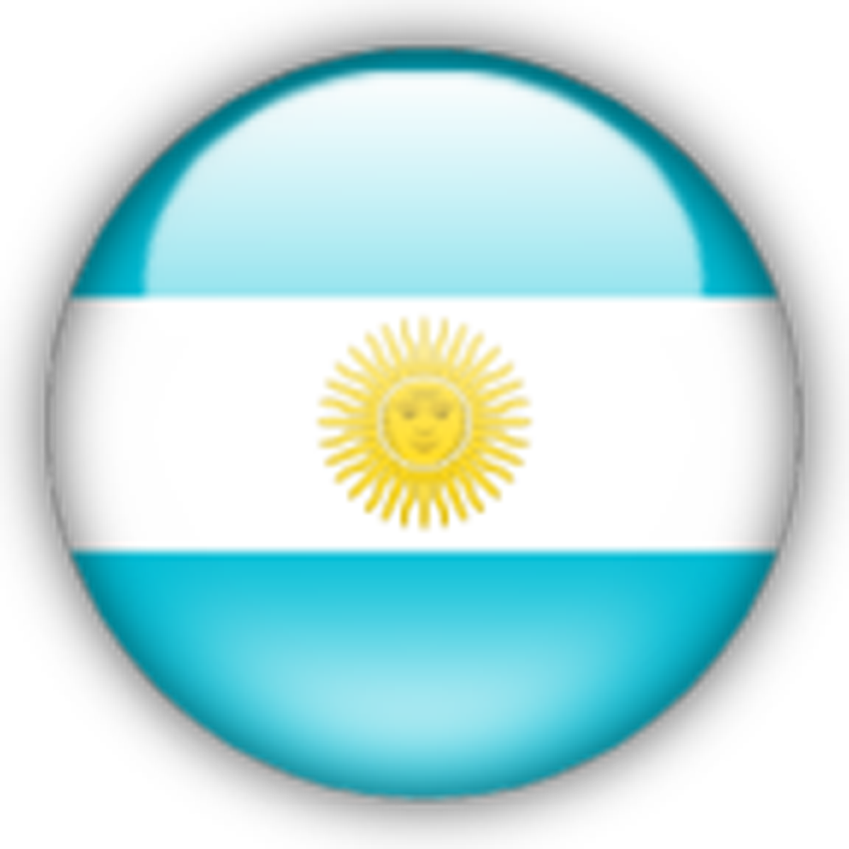 Argentina Flag Graphic - Круглый Флаг Аргентины Png (1200x1200), Png Download
