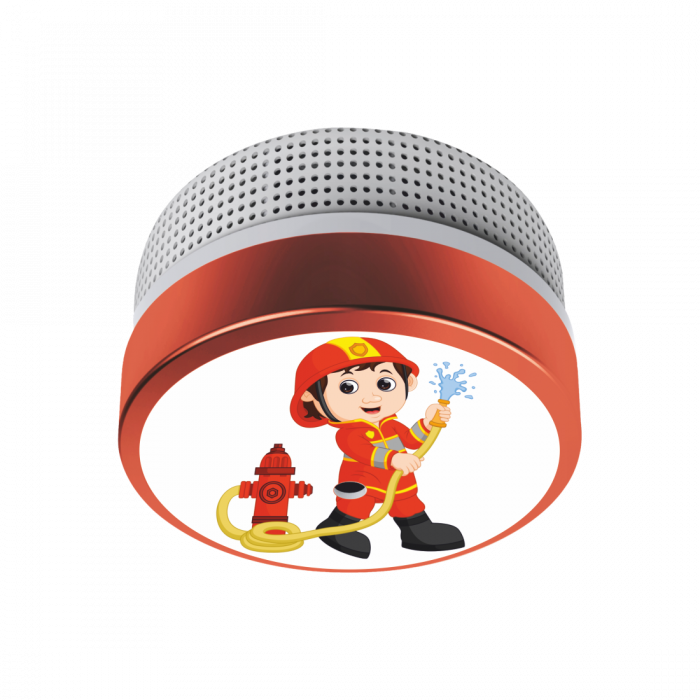 Children Smoke Detector Fireman With 10-year Battery - Rauchmelder Kinder (700x700), Png Download