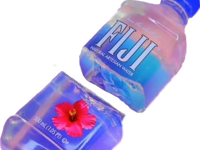Water Bottle Clipart Png Tumblr - Aesthetic Fiji Water (640x480), Png Download