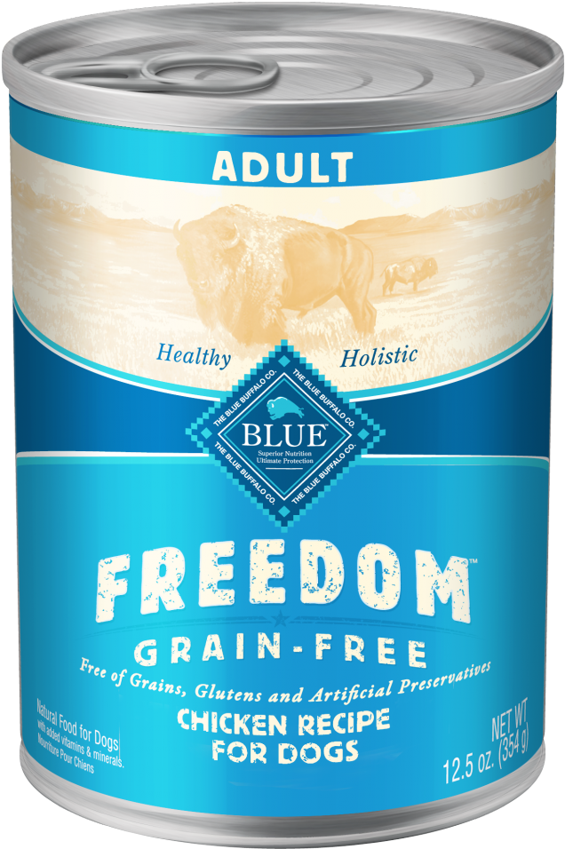 Blue Buffalo Freedom Grain Free Chicken Recipe Adult - Blue Buffalo Wet Dog Food Can (680x1000), Png Download