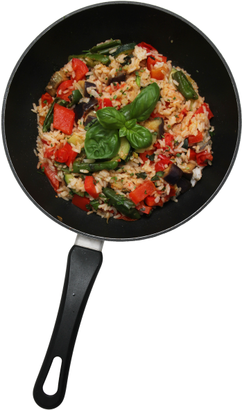 Pan Of Risotto - Frying Pan (866x650), Png Download