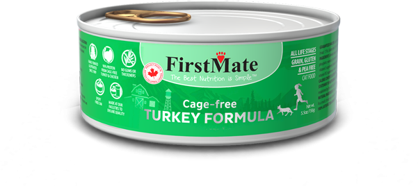Cage Free Turkey Formula For Cats 24 Cans - Label (600x600), Png Download