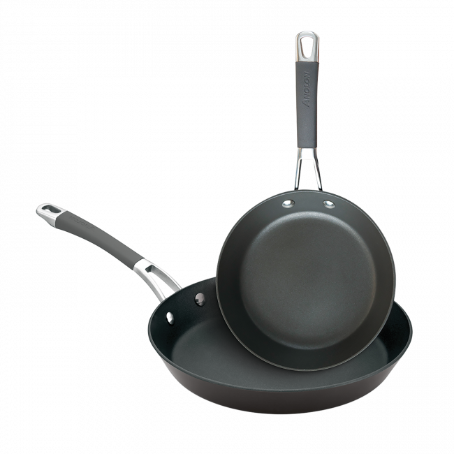 Anolon Endurance 20/26cm Open French Skillet Twin Pack - Frying Pan (650x650), Png Download