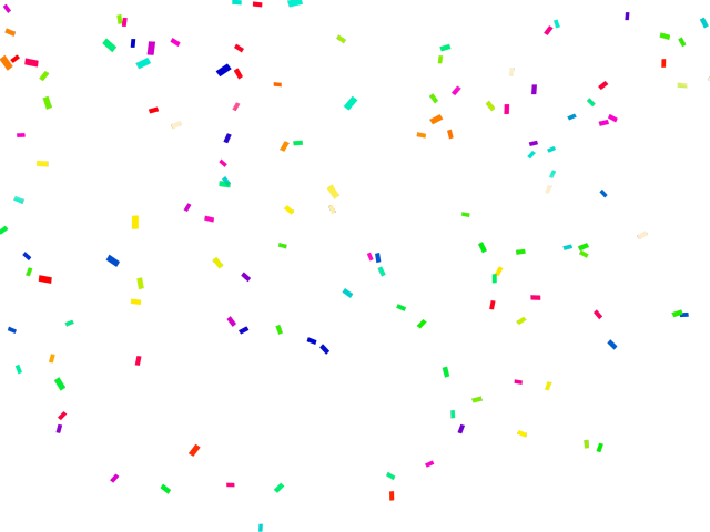 Confetti Clipart Happy Birthday - Electric Blue (640x480), Png Download