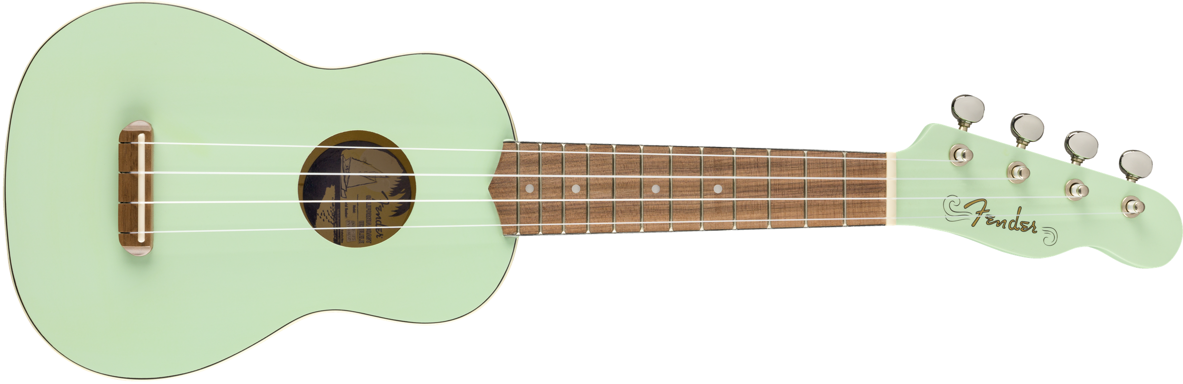 Fender Venice Soprano Ukulele, Surf Green - Ukelele Soprano (2400x779), Png Download