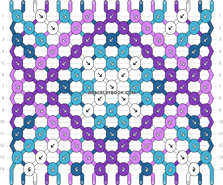 Normal Pattern - Friendship Bracelet Knots Pattern (734x604), Png Download