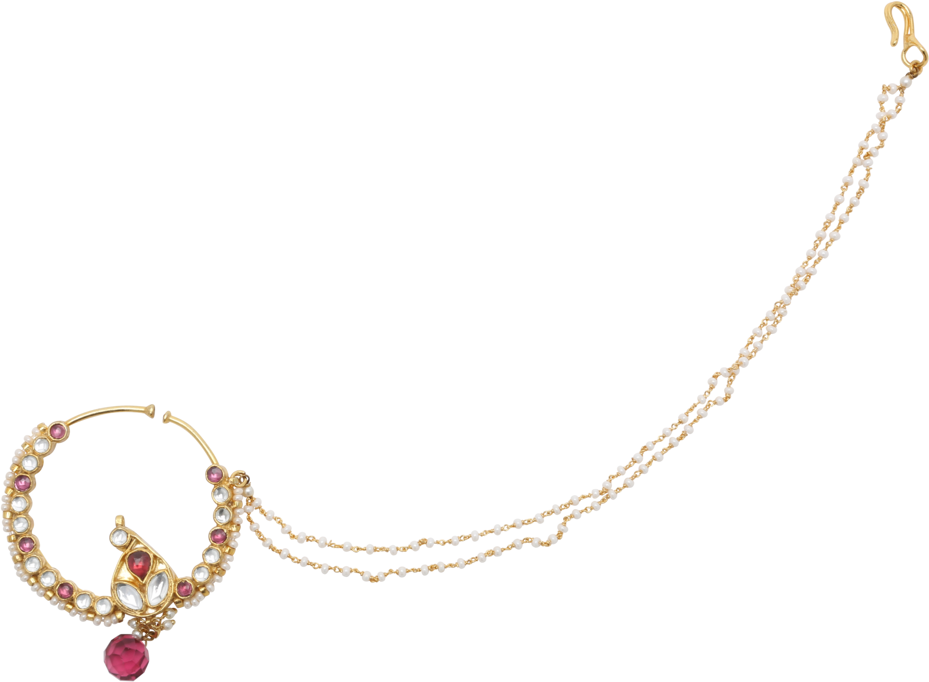 Rhoda Nose Ring - Chain (2000x1476), Png Download