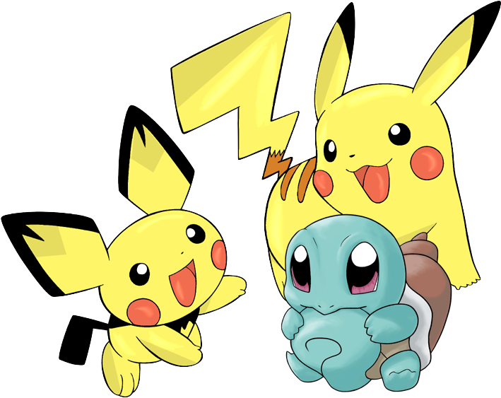 Pikachu Get's Gorochu To Compete With Blastoise And - Pikachu And Pichu Coloring Pages (775x575), Png Download