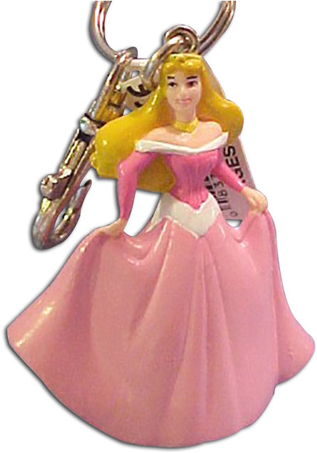 Disney Sleeping Beauty Princess Aurora Figure Keyring - Disney Princess Keychains (479x650), Png Download
