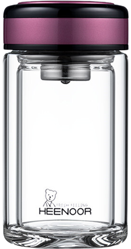 Hino Double Glass 220ml Office Cute Water Cup Ladies - Plastic Bottle (800x800), Png Download