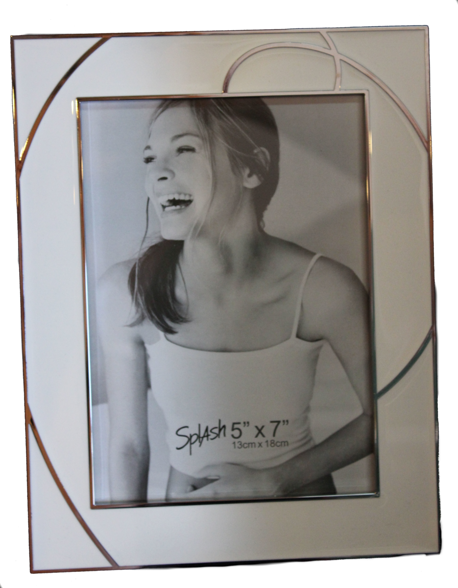 Epoxy W/ Silver Curve Lines - Picture Frame (935x1199), Png Download