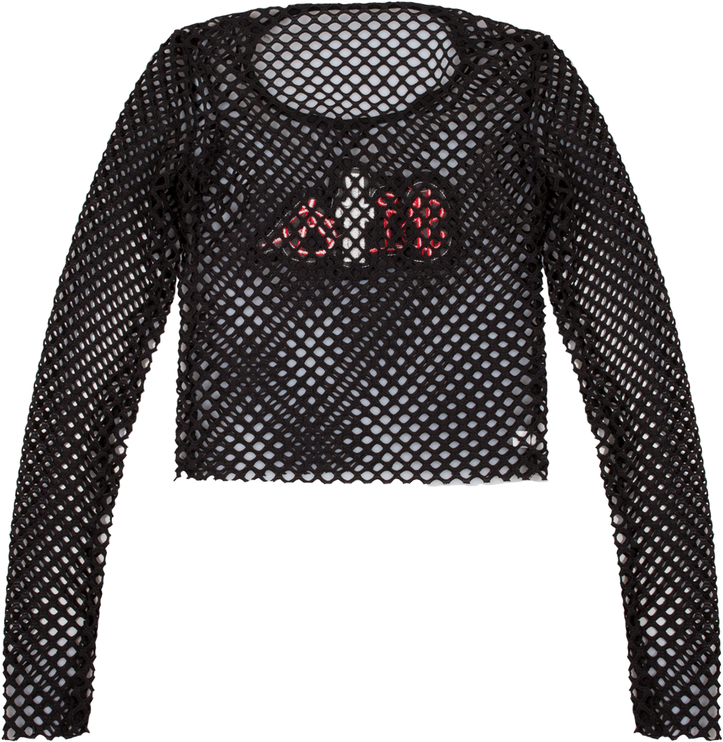 Goth Mesh Bikini - Long-sleeved T-shirt (1500x1500), Png Download