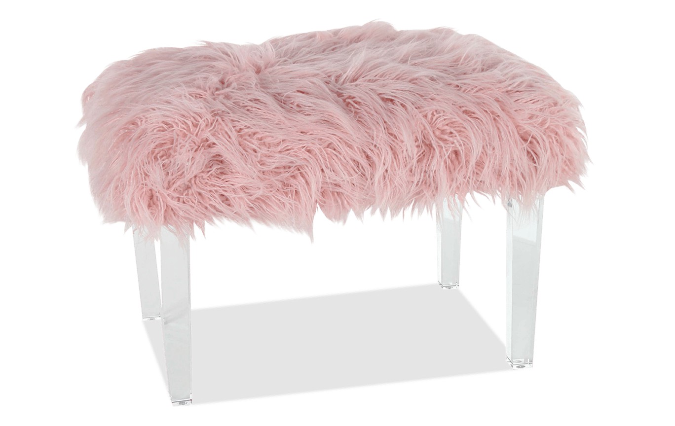 Transparent Png Pink Fur Chair (1368x864), Png Download