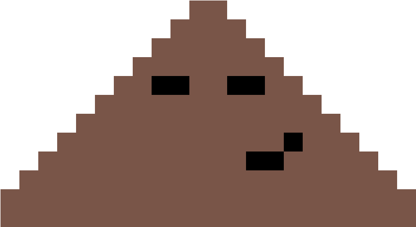 Poop Emoji - Clock Pixelated (1184x1184), Png Download