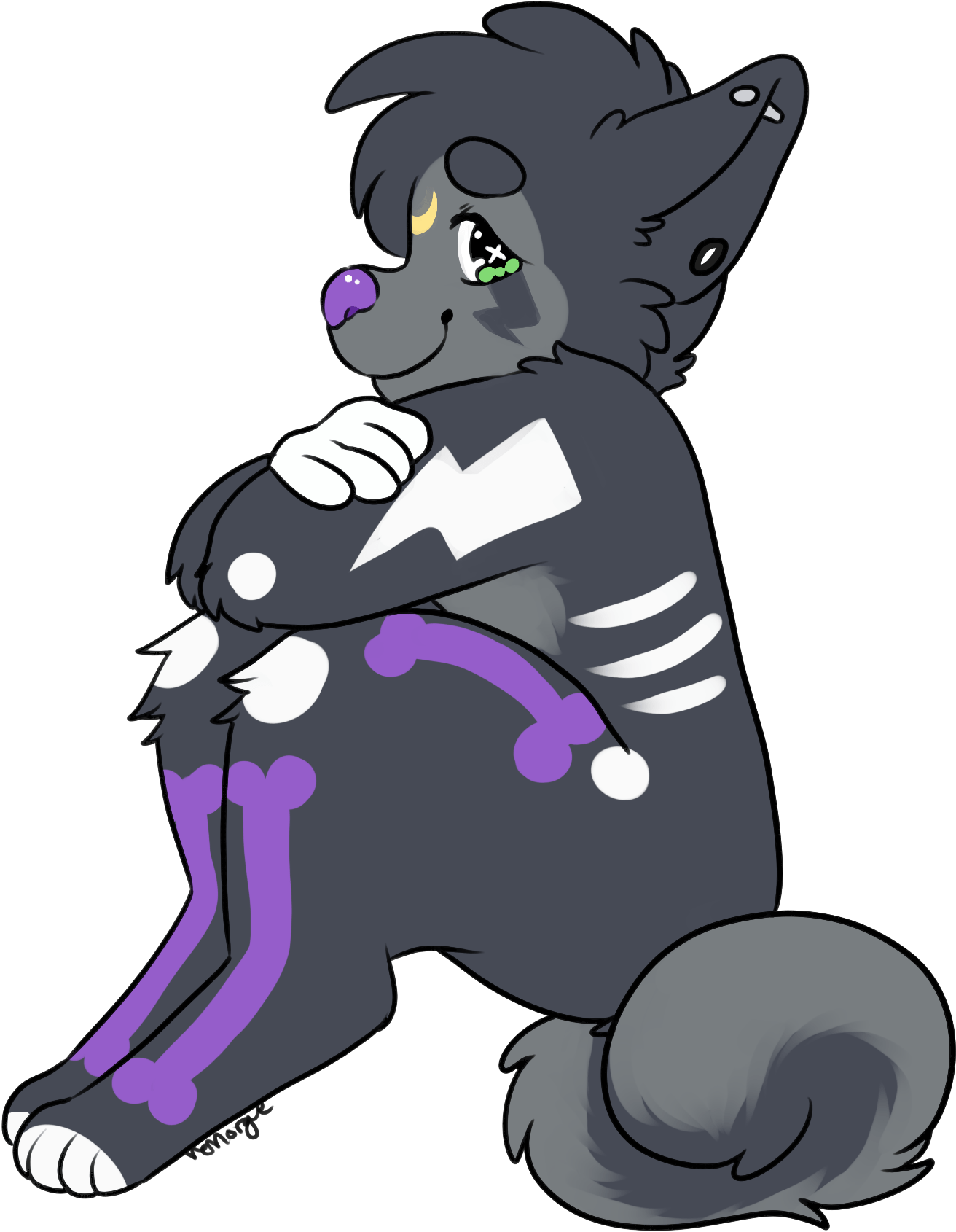 Boltmutt Chibi - Bolt Mutt Merch (1707x1855), Png Download