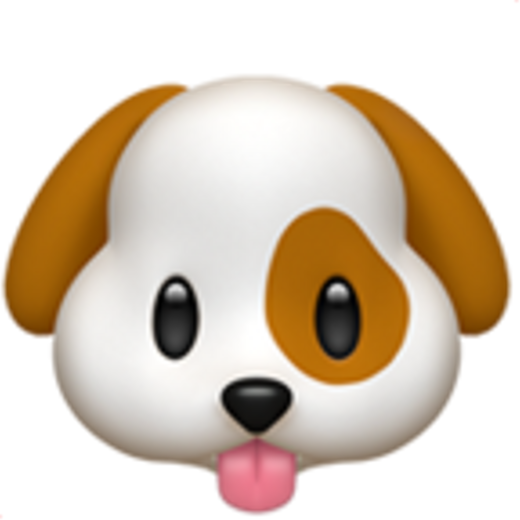 #dog #pet #emoji #nya #pretty #собака #пёс #емодзи - Dog Face Emoji (1024x1024), Png Download