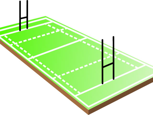 Football Field Clipart - Rugby Field Clipart (640x480), Png Download