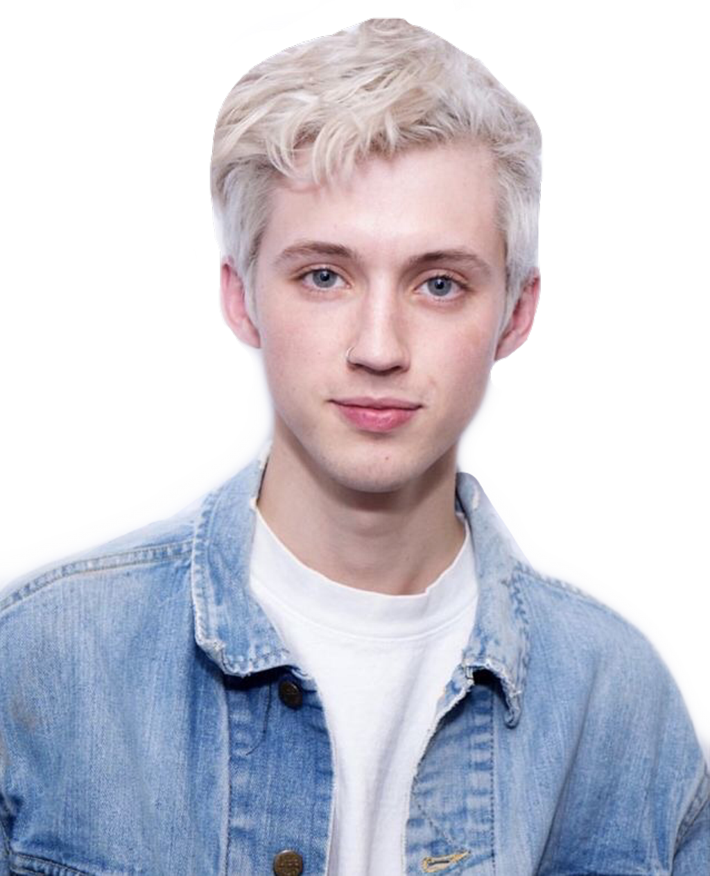 Troyesivan Sticker - Troye Sivan Blonde Hair (1024x1263), Png Download