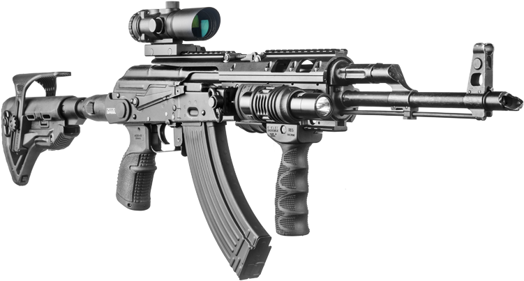 399 Akms M4 Sb Png Fri Oct 18 - Ak 47 With Accessories (765x450), Png Download
