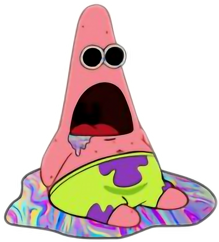 Trippy Sticker - Surprised Patrick (700x776), Png Download