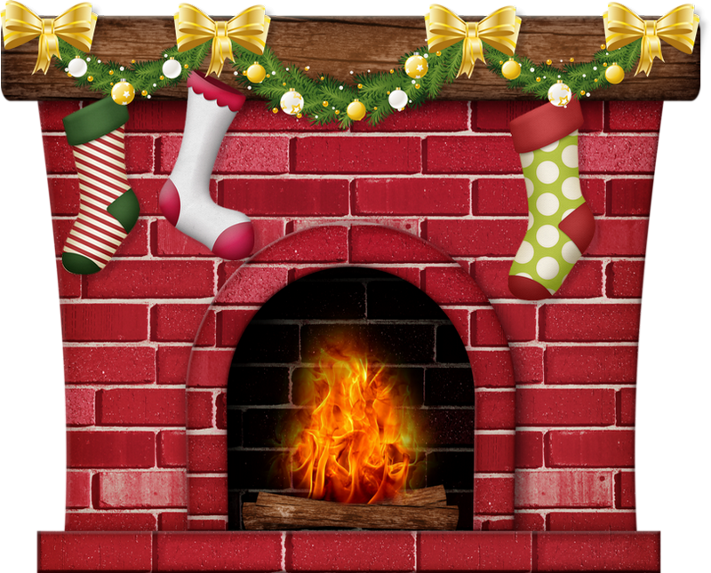 Christmas Fireplace Png - - Public Domain Fire (800x645), Png Download