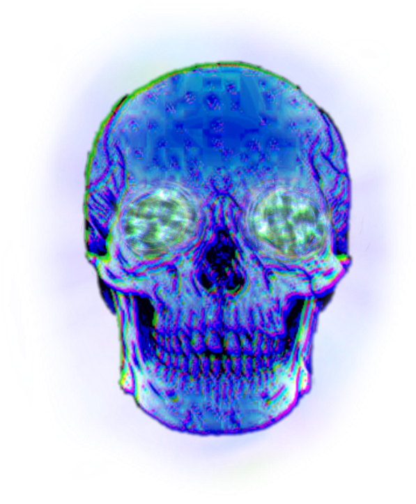 #glitch #skull #trippy - Trippy Png Stickers Glitch (1024x1024), Png Download