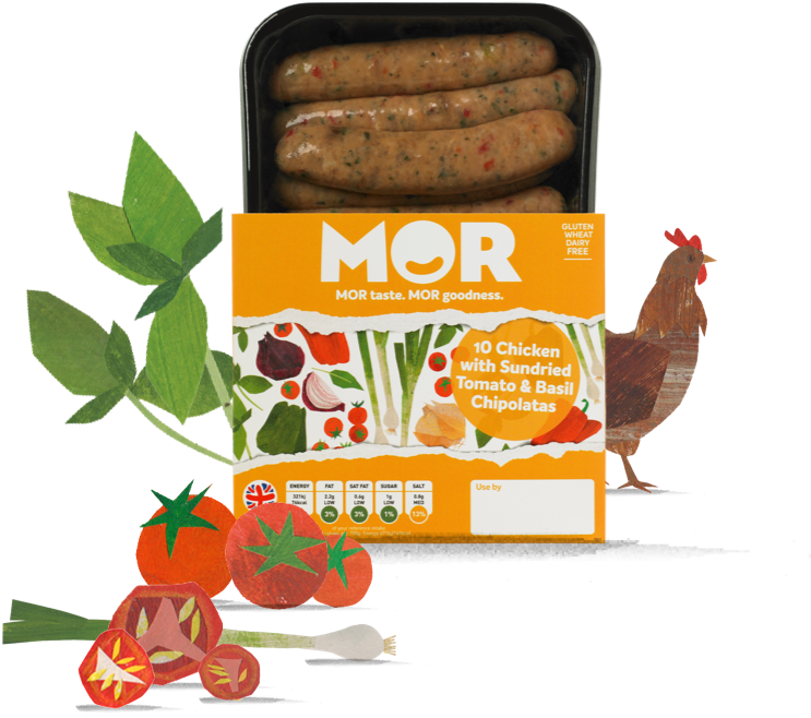 New Premium Sausage Range Targets Chicken Lovers - Mor Sausages (819x786), Png Download
