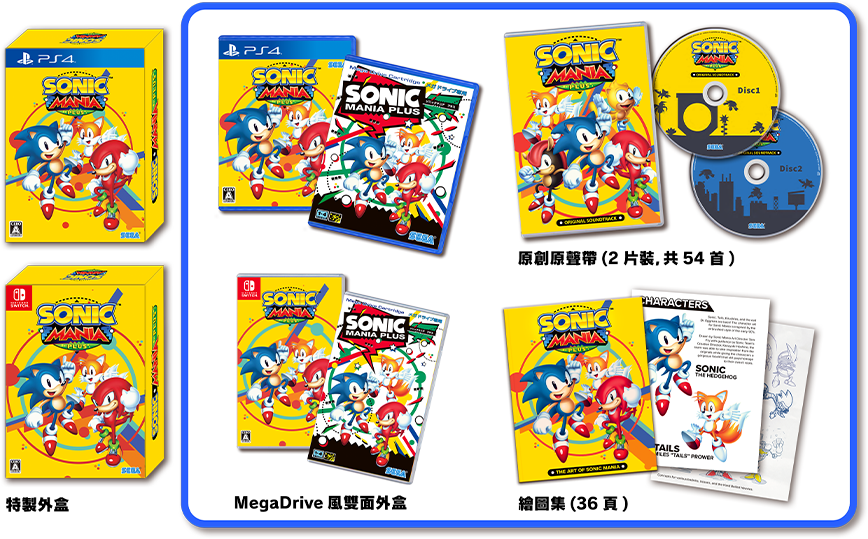 豪華特典 - Sonic Mania Plus 3ds (868x539), Png Download
