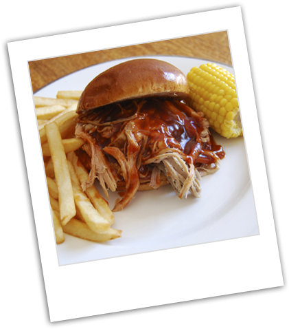 Pulled Pork Sandwich - Fast Food (673x483), Png Download