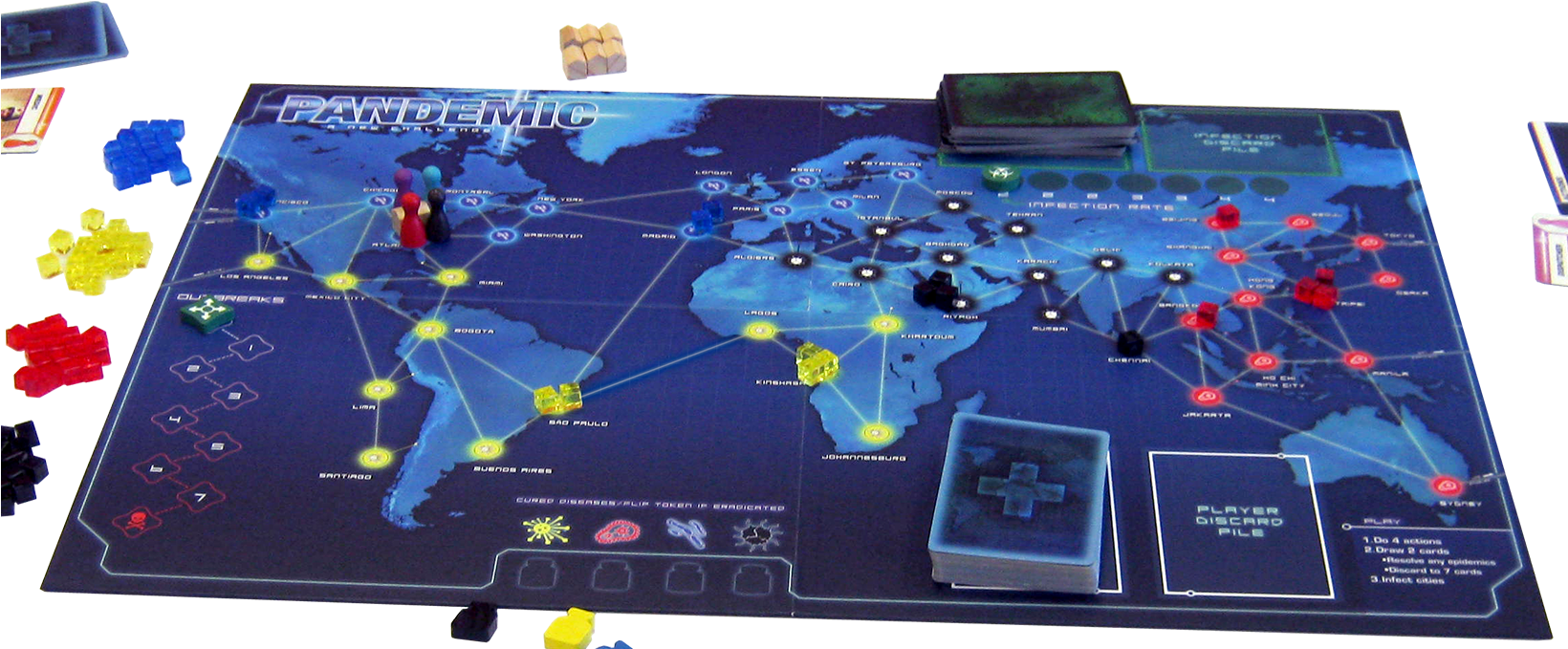 For Many, Board Games Conjure Up Childhood Memories - Pandemic Board Game (1639x691), Png Download