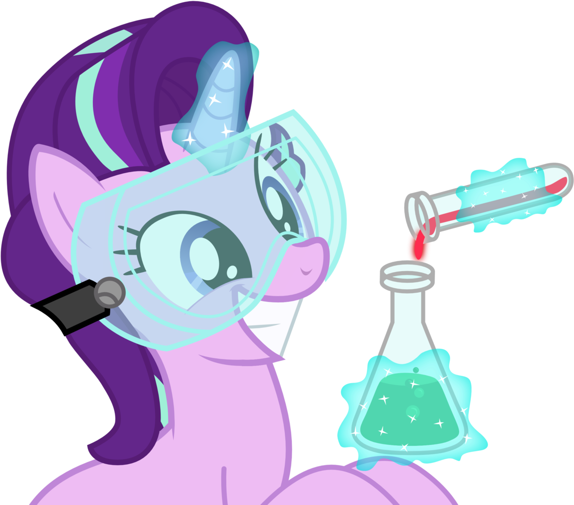 Goggles Clipart Test Tube - Starlight Glimmer Science (1245x1024), Png Download