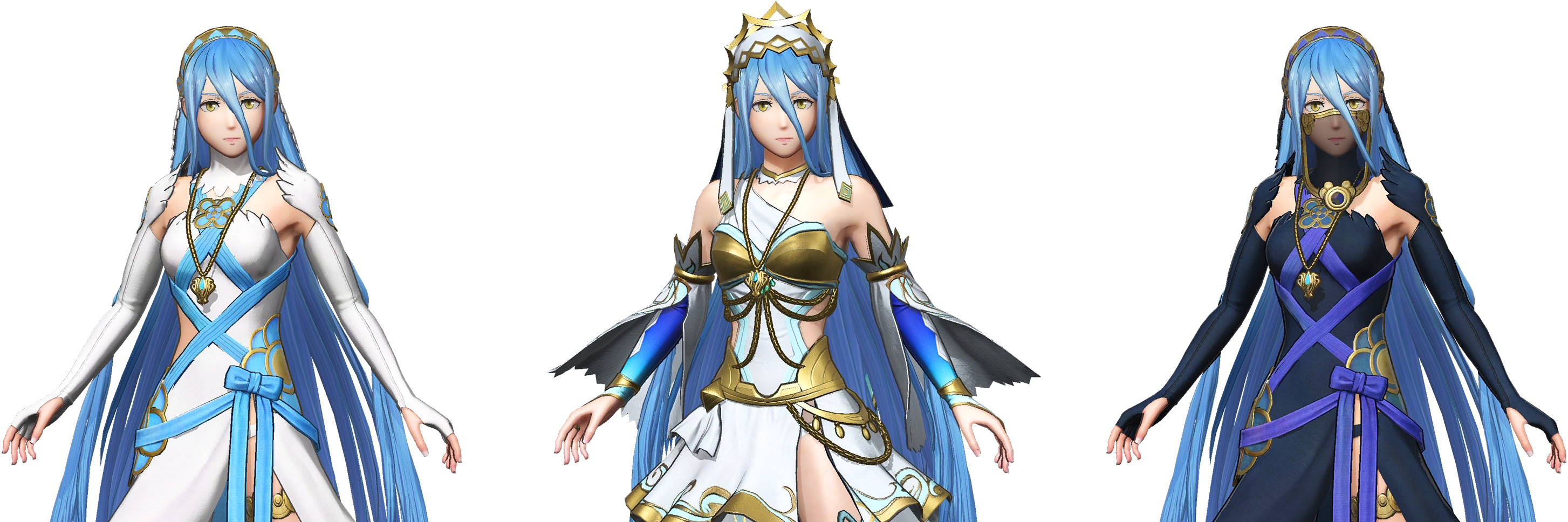 Click For Full Sized Image Azura - Fire Emblem Warriors Azura (3072x1024), Png Download