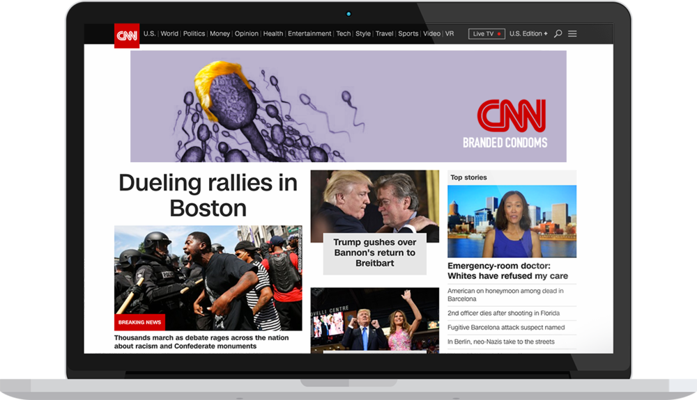 Cnn Website - Website (1000x575), Png Download