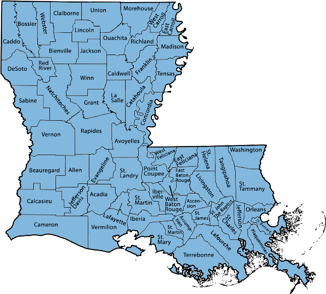 State Map - Louisiana State Map (773x608), Png Download