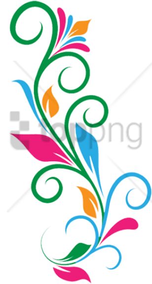 Free Png Download Colorful Floral Design Png Png Images - Floral Design Vector Png (850x638), Png Download