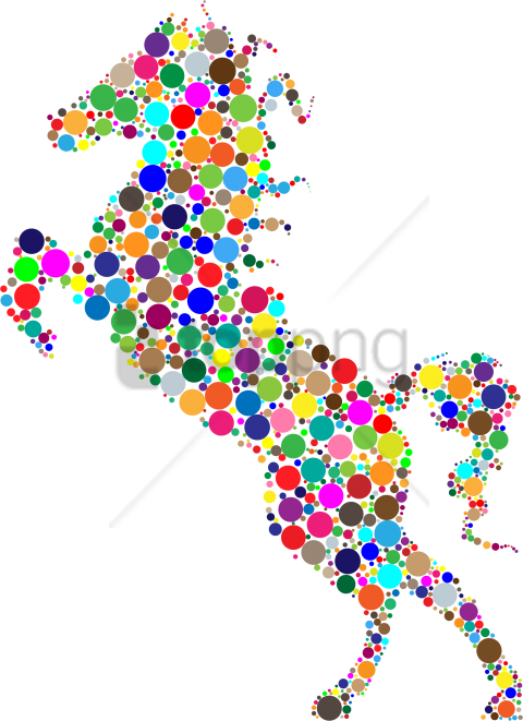 Free Png Colorful Floral Design Png Png Image With - Horse (480x661), Png Download