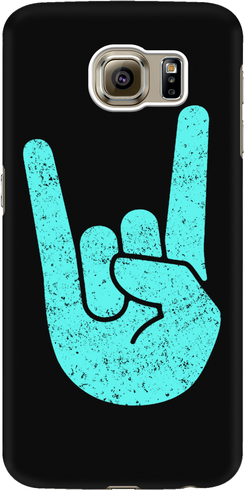 Rock On Horns Hand Symbol Phone Case - Mobile Phone (1024x1024), Png Download
