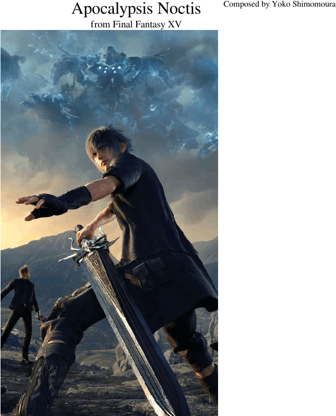 Apocalypsis Noctis - Final Fantasy Xv Iphone (850x1100), Png Download