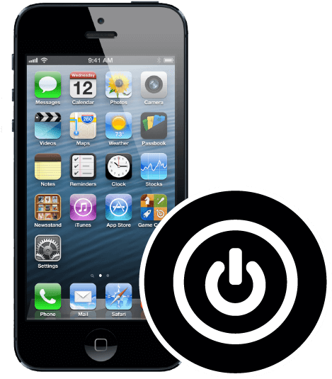 Iphone 5 Power Button Repair - Black Iphone 5s 32gb Price In India (595x539), Png Download